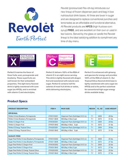 Revolet Military Nutrition Flyer Front